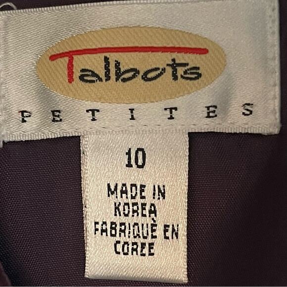Talbots Eggplant Career Academia Minimalist Shift Dress NWOT Size 10 - Picture 9 of 14